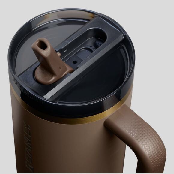 STANLEY QUENCHER PROTOUR FLIP STRAW TUMBLER, 40OZ- ESPRESSO GOLD - Picture 3 of 3